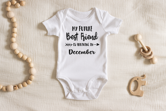 Future Best Friend Arriving Soon Custom Baby Onesie