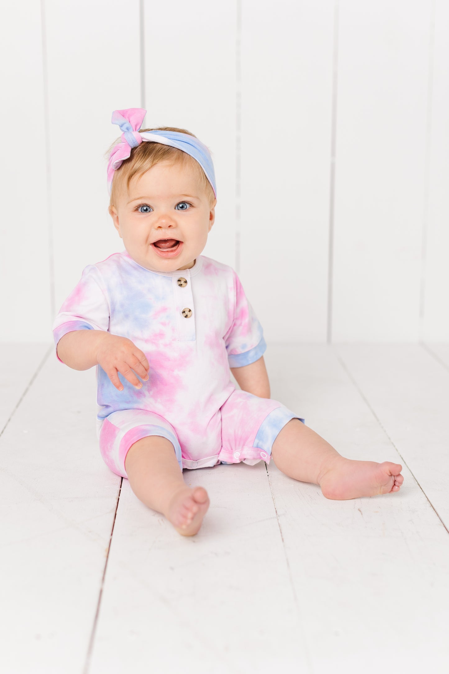 Short Sleeve Tie Dye Romper