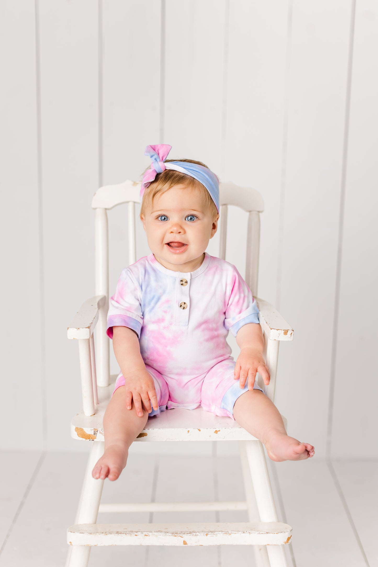 Short Sleeve Tie Dye Romper