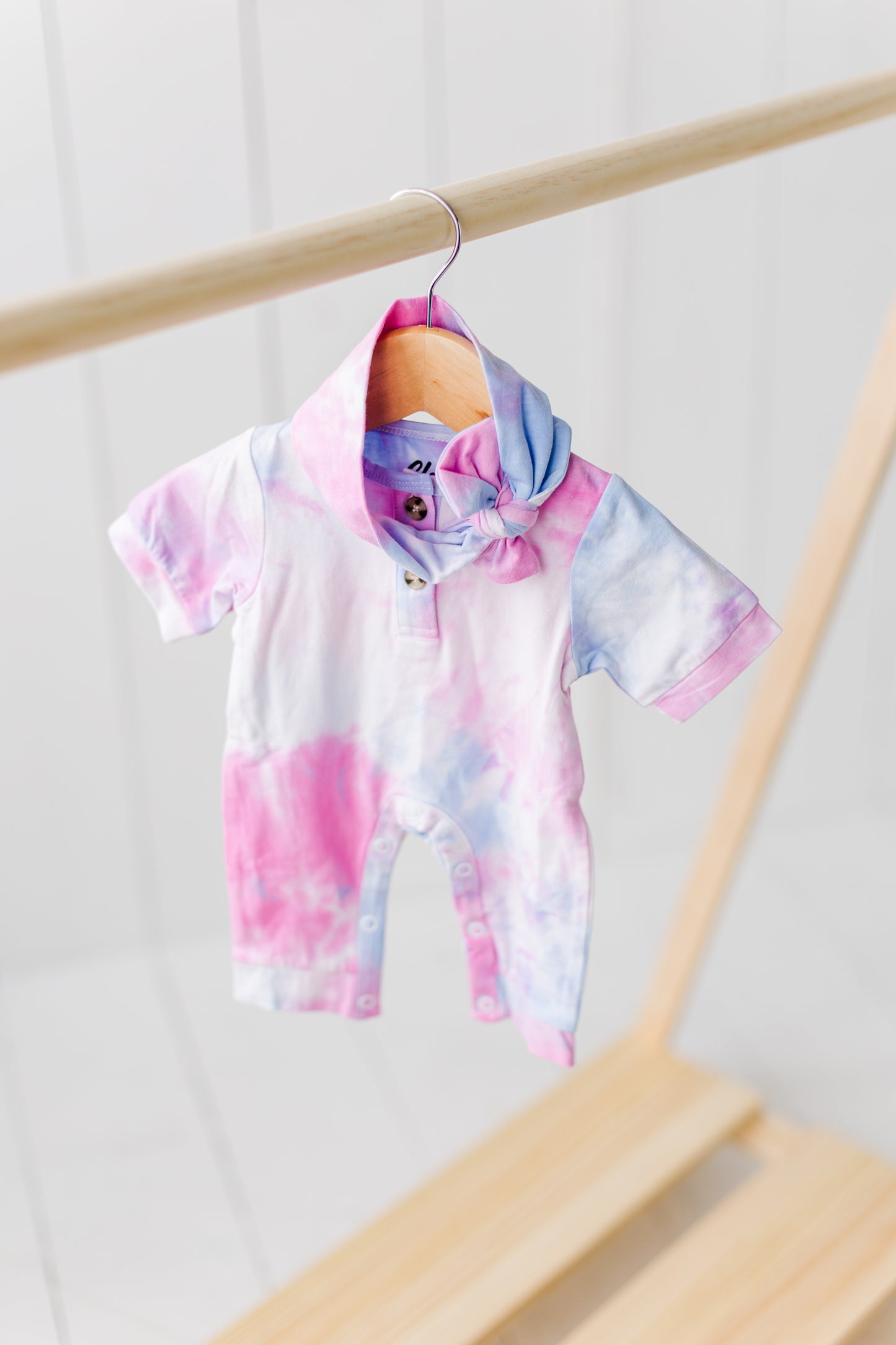 Short Sleeve Tie Dye Romper