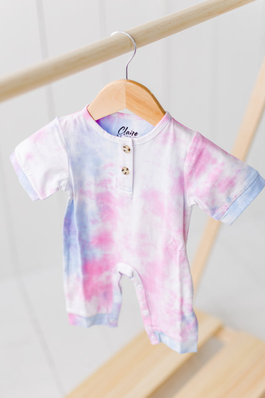 Short Sleeve Tie Dye Romper