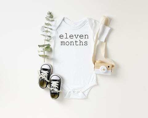 Eleven Months Milestone Onesie