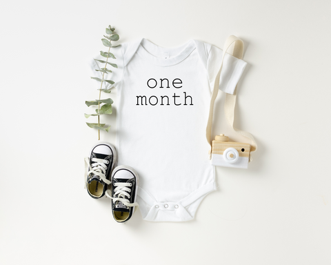 One Month Milestone Onesie