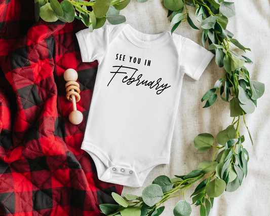 See You In Baby Announcement Onesie