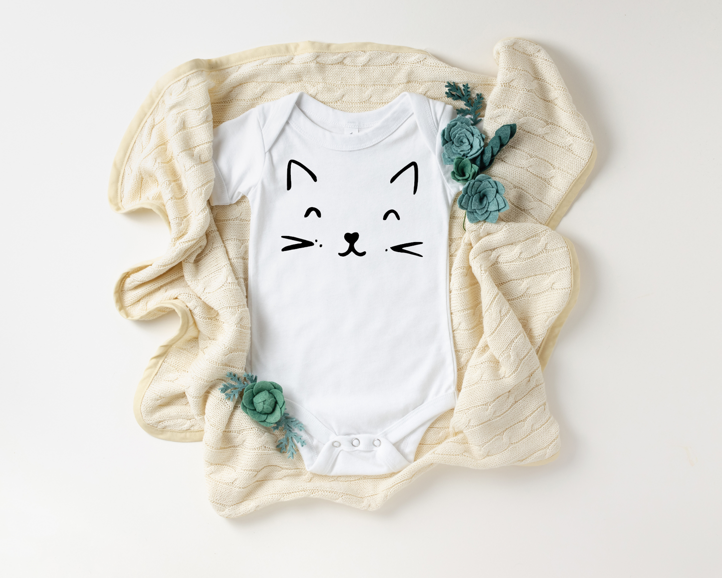 Cute Cat Face Onesie