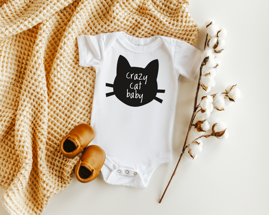 Crazy Cat Baby Onesie