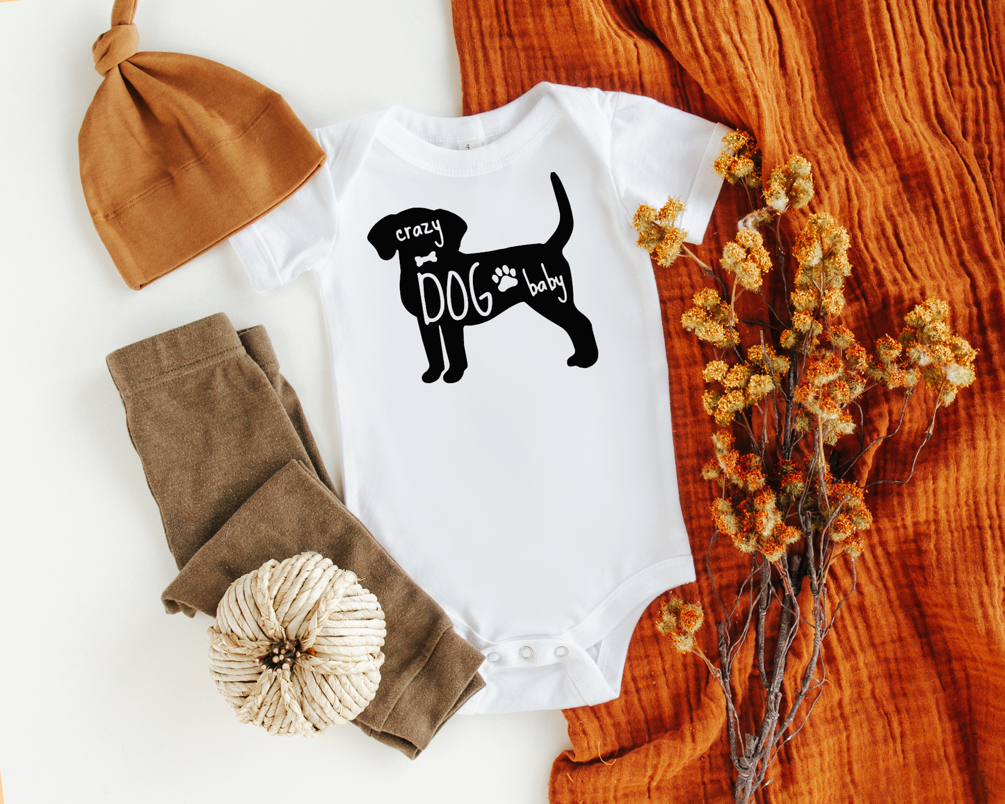 Crazy Dog Baby Funny Onesie