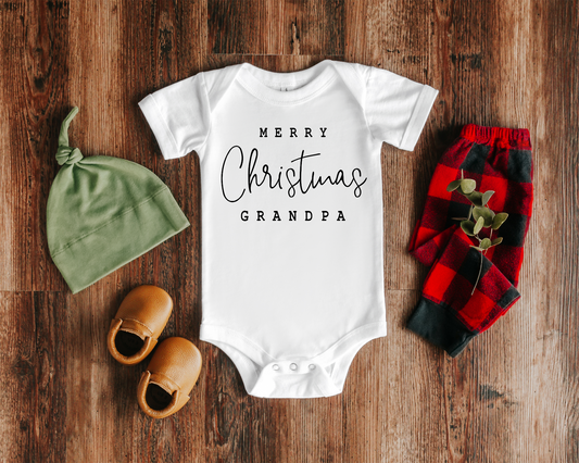 Merry Christmas Grandpa Onesie