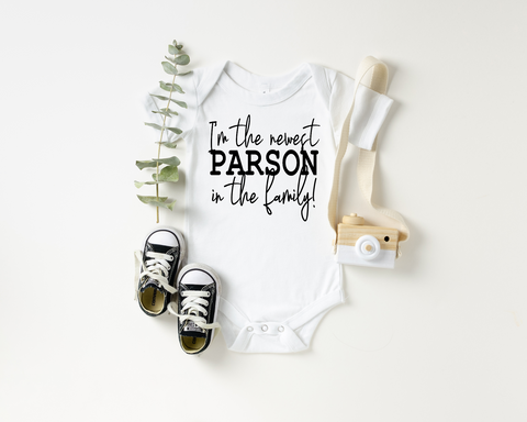 Newest in the Family Custom Name Onesie
