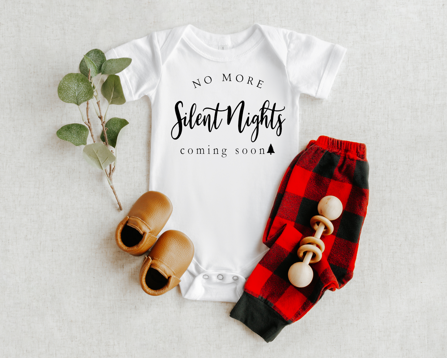 No More Silent Nights Christmas Grandma Onesie