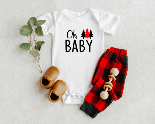 Oh Baby Chrsitmas Tree Onesie