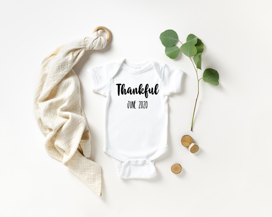 Thankful Due Date Onesie