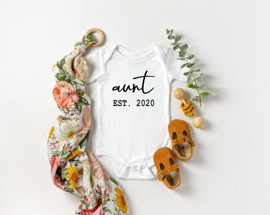 Aunt Established Onesie - Custom Date