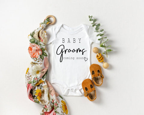 Baby Coming Soon Onesie - Custom Name