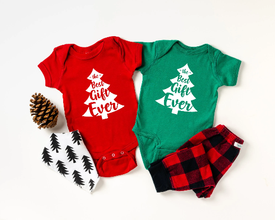 Best Gift Ever Christmas Announcement  Onesie