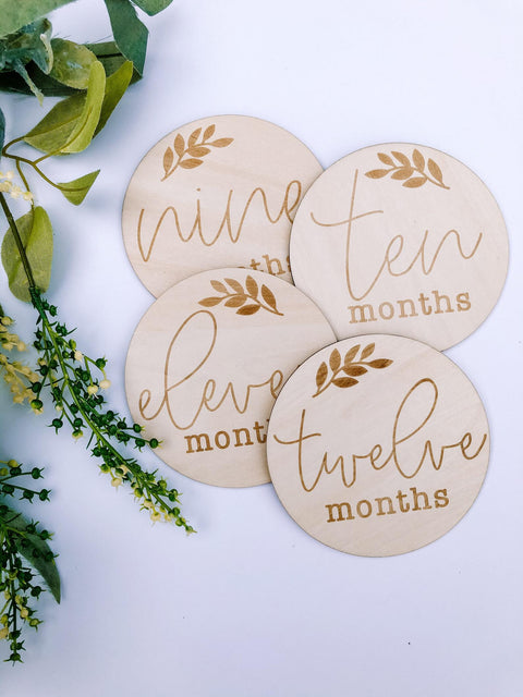 Wooden Monthly Milestone Discs