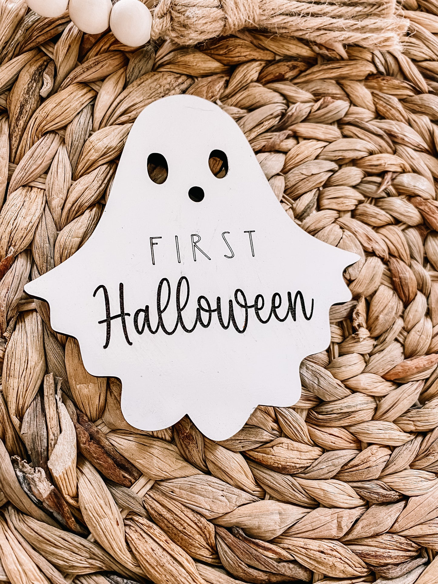 Baby's First Halloween Milestone Sign - Ghost