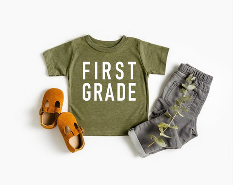 Block Print First Grade Tee