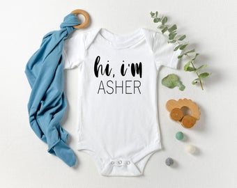 Hi, I'm Custom Name Onesie