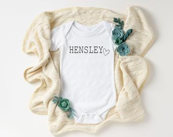 Courier Serif Baby Name Onesie