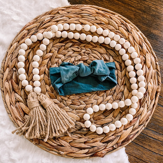 Slate Blue Grey Bamboo Headband