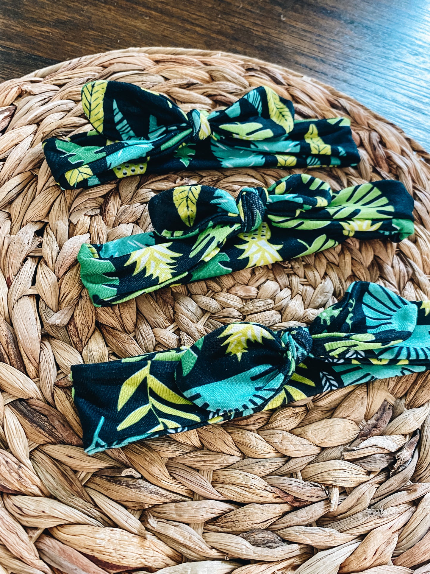 Stretchy Tropical Banana Leaf Organic Cotton Headband