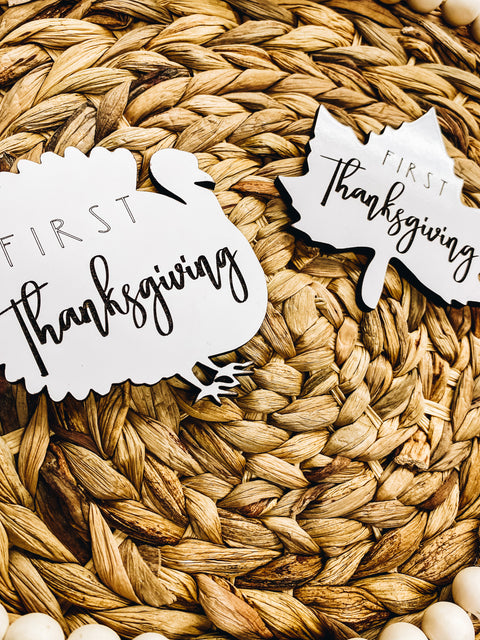 Baby's First Thanksgiving Milestone Sign - Turkey