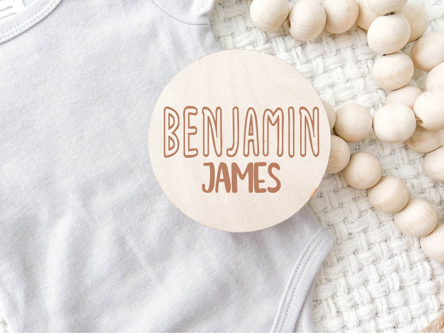 Custom Birth Announcement Stat Disc - Ben James Bubble