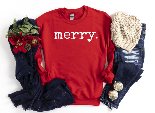 Merry.  Simple Classic Holiday Fleece