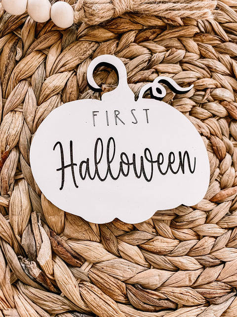Baby's First Halloween Milestone Sign - Pumpkin