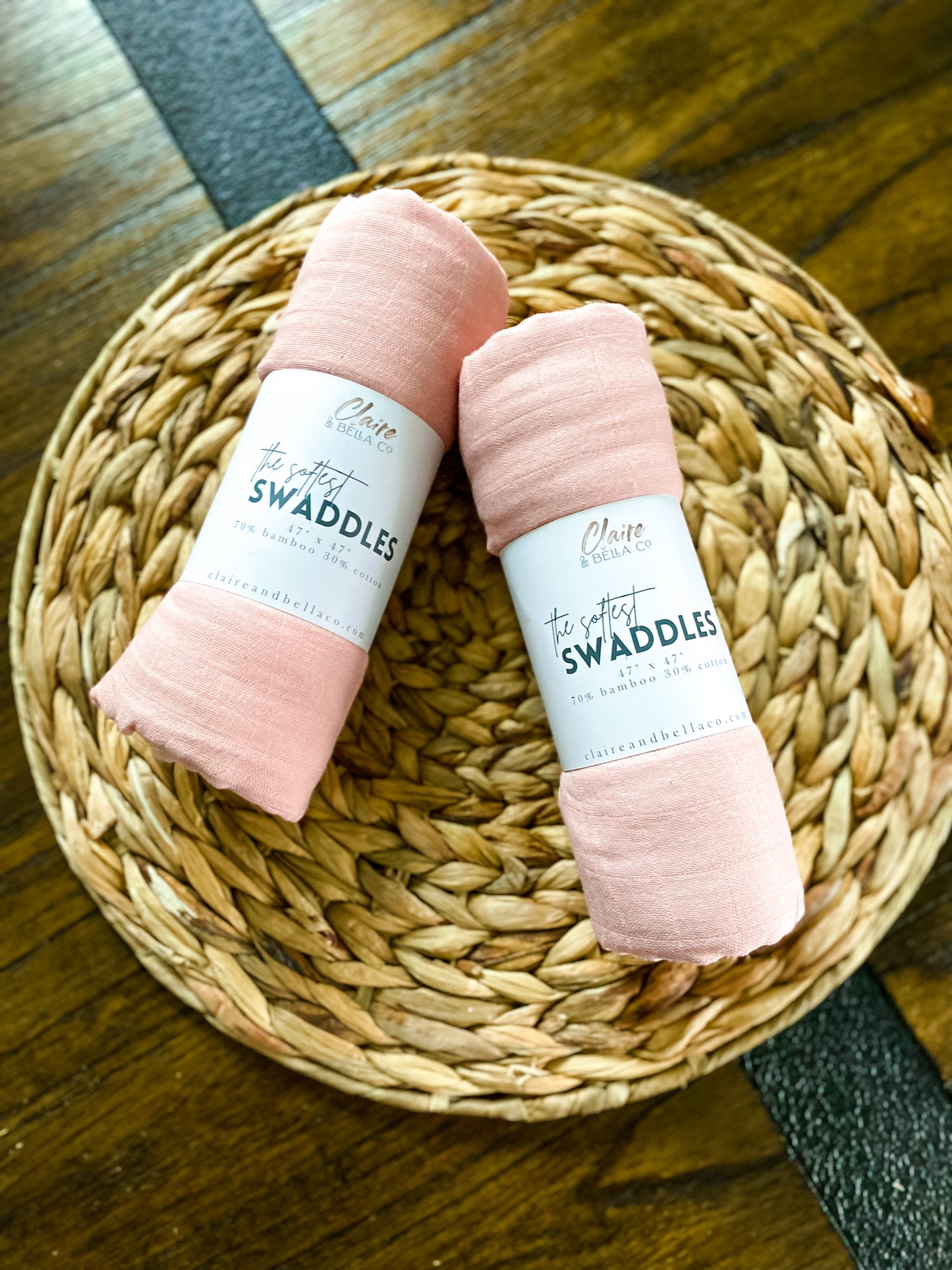 Blush Pink - Ultra Soft 100% Bamboo Muslin Swaddle